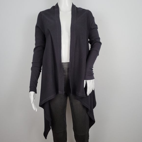 Splendid Thermal Wrap Black Cardigan - Picture 2 of 16